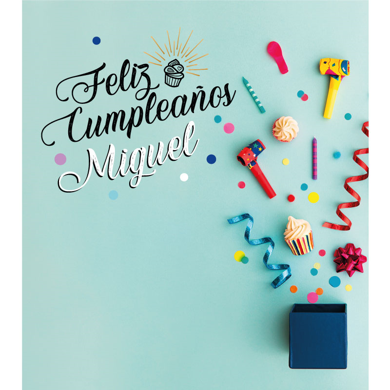 Photocall cumpleaños Serpentinas - Envío Gratis