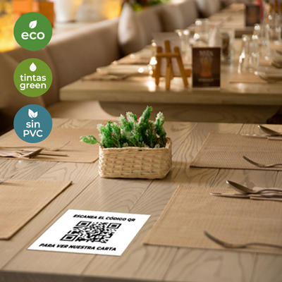 Carta restaurante QR vinilo 