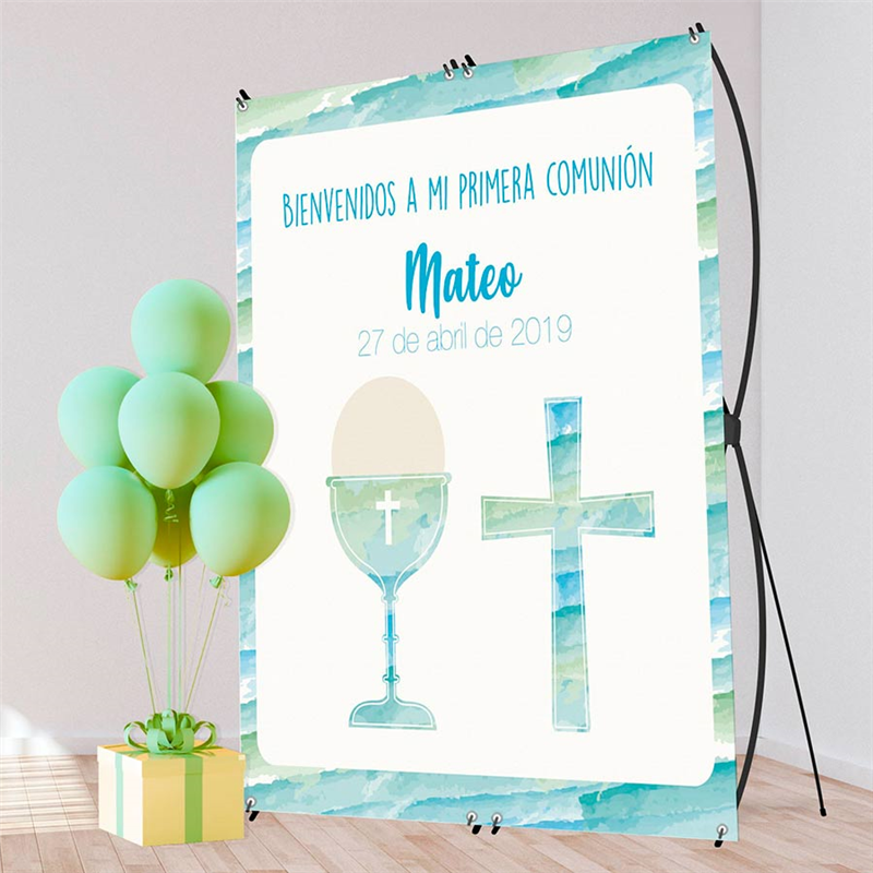 Photocall Personalizado De Amor - Lona Frontlit 335x180 Cm | Incluye 4 Soportes X-Banner | Ideal Para Bodas Y Eventos