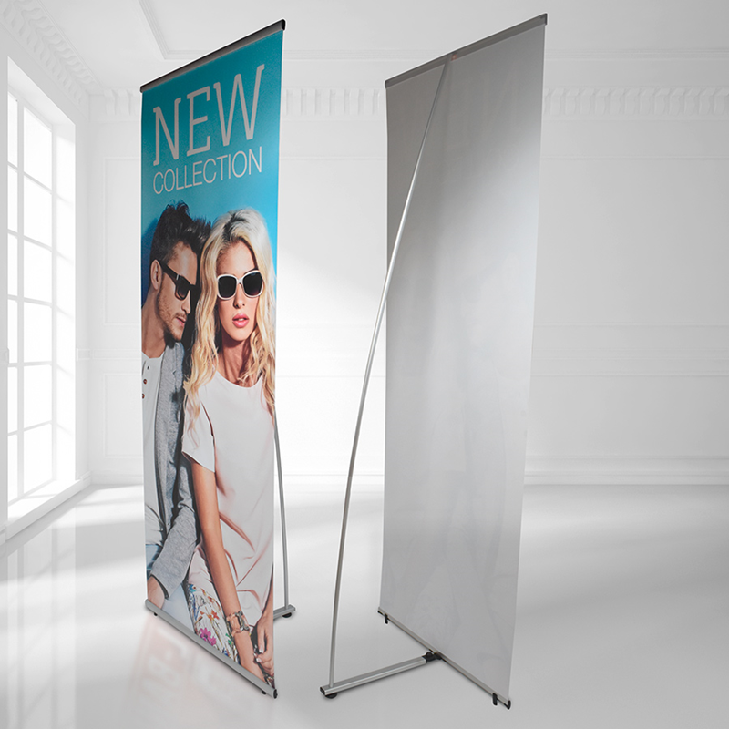 Expositor X Banner 60x160 Cm Personalizable | Estructura Fibra De Vidrio, Gráfica En Lona | Ideal Para Ferias Y Eventos