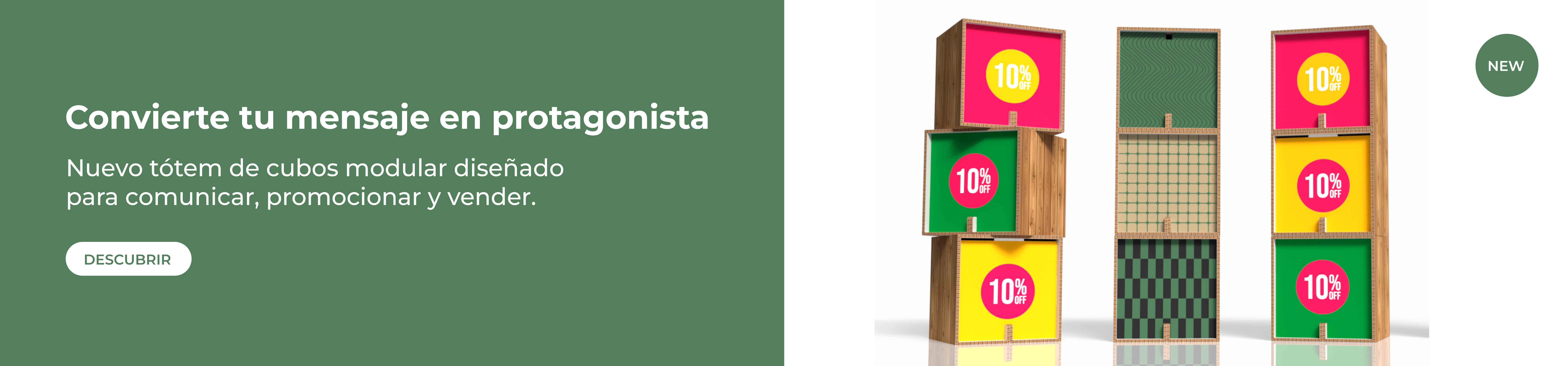 Nuevo tótem de cubos modular